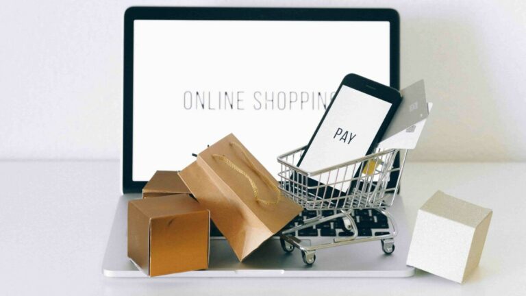 E-commerce shopping portrayed