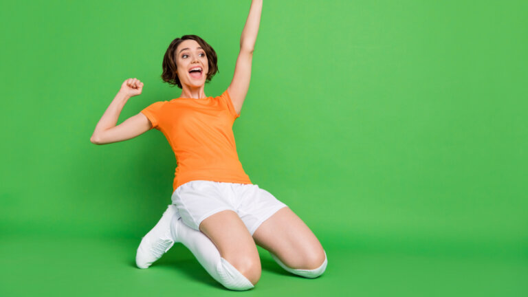 Woman excited about the best sports picks sites