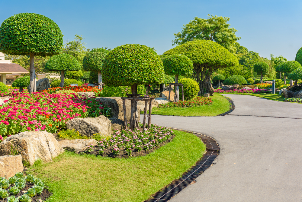 Extensive Landscaping with Specialty Features